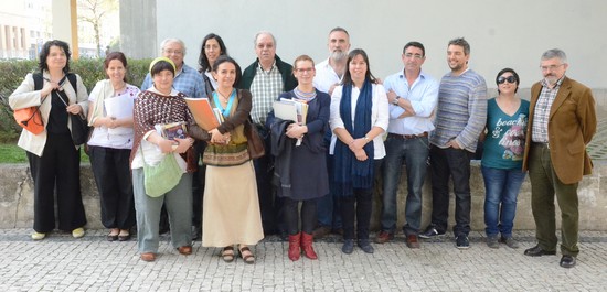 Los nuevos participantes lusos en VacceArte, tras la reunión mantenida en la Biblioteca Pública de Vila Nova de Gaia