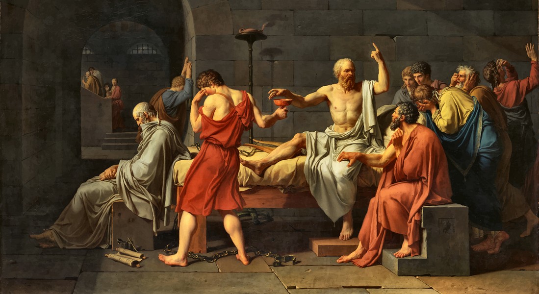<i>La muerte de Sócrates</i>, por Jacques-Louis David