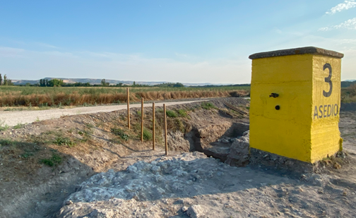 Punto 3 del recorrido: restos del asedio romano a la ciudad de Pintia