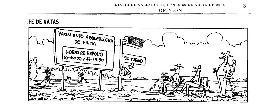 El expolio de Pintia visto con humor en el Diario de Valladolid