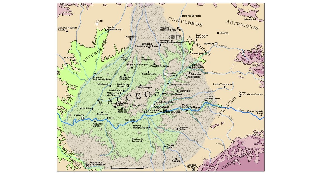 Principales ciudades y asentamientos del pueblo vacceo